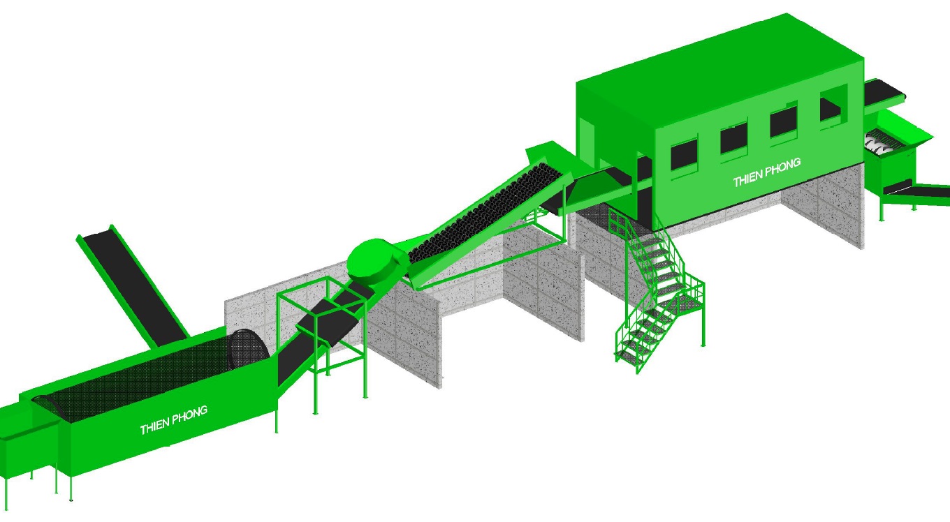 Dây chuyền xử lý rác thải sinh hoạt cơ - sinh
